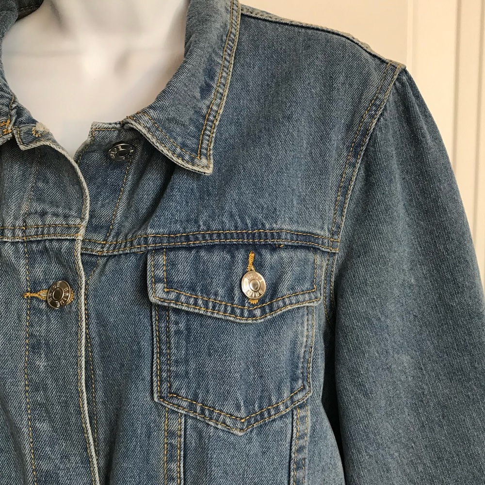 BRIDE Women’s XXL David's Bridal Embroidered Classic Blue Denim Jean Jacket EUC - Picture 5 of 16